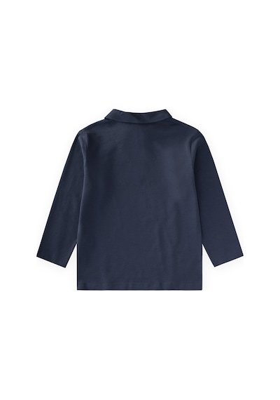 Cigit Polo Yaka Uzun Kollu T-shirt 5-12 Yaş Lacivert