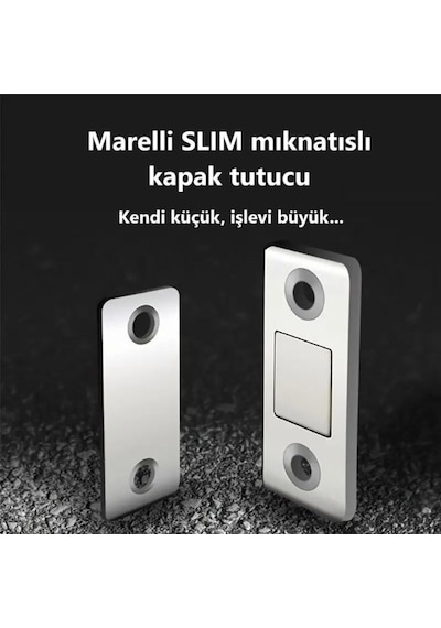 Marelli Slım Mıknatıslı Kapak Tutucu Kapı, Çekmece Tutucu, Çıt Çıt 1 Adet