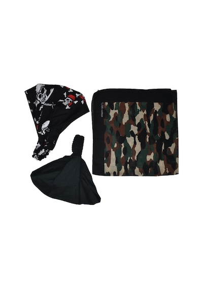 Lastikli Bandana Seti Paraşüt Bandana Model Kahverengi