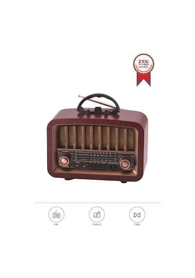 Torima D-57 Nostalji Radyo Kablosuz Bluetooth Hoparlör
