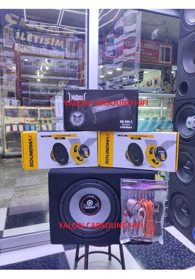 Reiss 1000W Bas Mobass Amfı 16Cm Soundmax Mıdrange Set Kablo