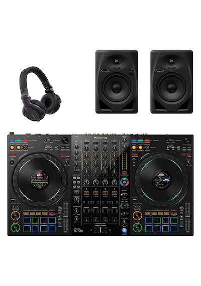 Pioneer Dj Ddj-flx10 Dj Controller + Dm-50d Monitör Hoparlör + Hdj-cue1 Dj Kulaklık - Ultra Profesyonel Dj Seti