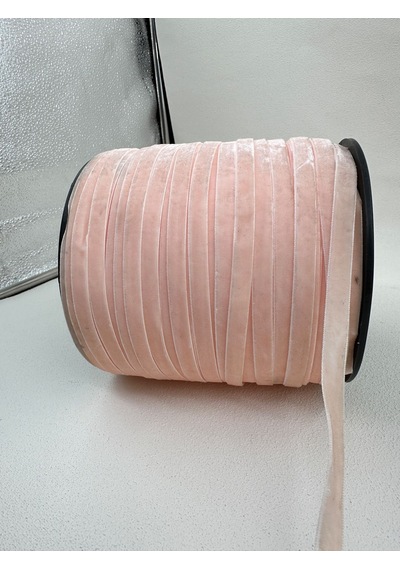 Paşateks- 1 Cm Düz Kadife-5 Metre Açık Pembe
