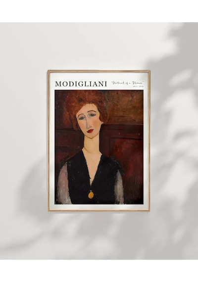 Çerçevesiz Poster Modigliani Bir Kadının Portresi