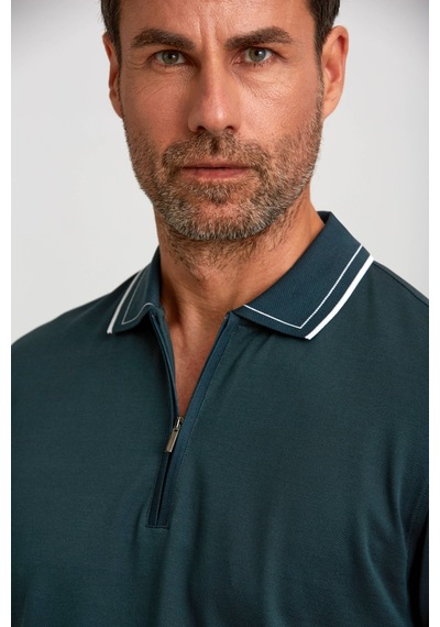 Bisse Polo Yaka T-shirt Koyu-yeşil Ts24y24103 D48 Koyu Yeşil