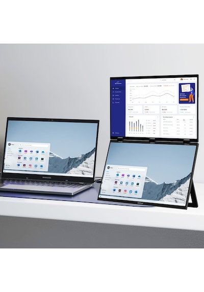 Z18W 2x18.5" Çift Ekran 1920*1080 120Hz Full HD IPS Panel 100% sRGB 300Cd/m² Taşınabilir Monitör
