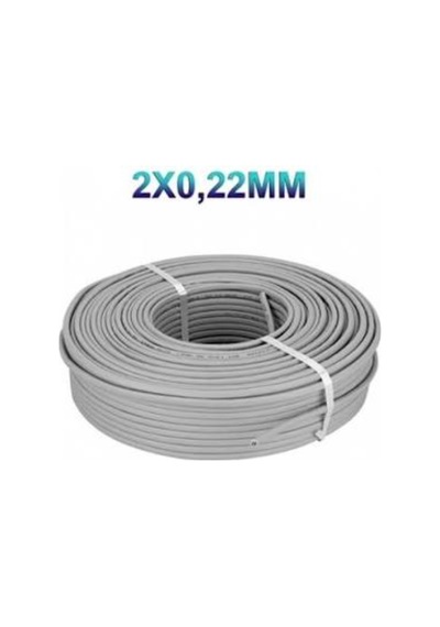 Öztel 2x0,22 Mm Cctv Kablo Bakır Gri Güvenlik Kamerası Kablosu 25 Metre