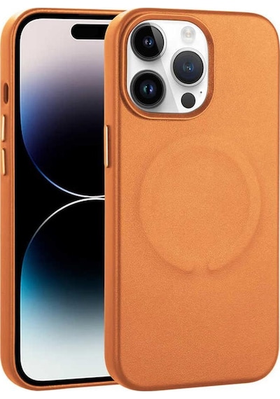 Apple Uyumlu iPhone  14 Pro Max Kılıf PU Deri Magsafe Wireless Şarj Özellikli Derix Kapak