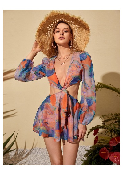Fashion Cocktail Derin Dekolteli Bağlamalı Uzun Kollu Şirin Astırı Şortlu Bağlamalı Tulum Mavi Fashion Cocktail Derin Dekolteli Bağlamalı Uzun Kollu Şirin Astırı Şortlu Bağlamalı Tulum Mavi