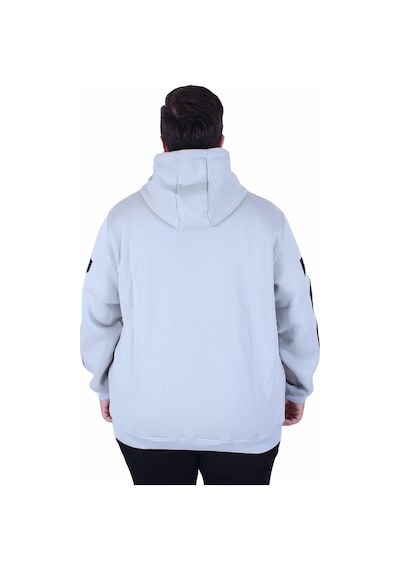 Moc Grande Mocgrande Büyük Beden Kapüşonlu Fermuarlı 3ip Sweat Mg 25718 Grı Gri