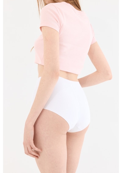 Naphor Shade Dikişsiz Yüksek Bel Slip Külot Beyaz Beyaz