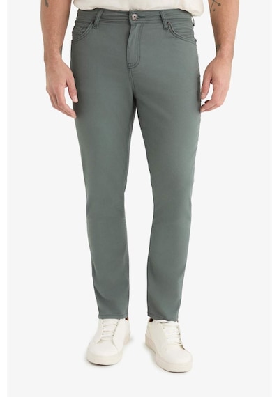DeFacto Yazlık Gabardin Chino Kanvas Pantolon Slim Fit Dar Kesim Dar Paça Cepli B2089AX25SPGN826