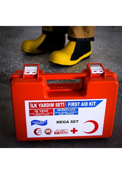 Ilk Yardım Seti Çantası Ecza Dolabı Yönetmeliğe Uygun Mega Set N11.74