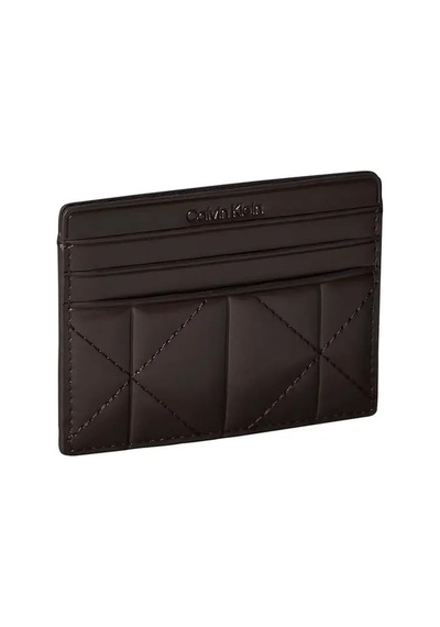 Calvin Klein Quılted Cardcase, Bal Kahverengi Kadın Kartlık