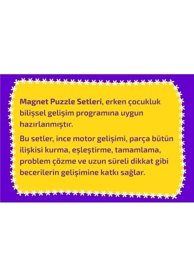 Yükselen Zeka 2+ Yaş Magnet Puzzle Dikkat Geliştiren Zeka Oyunu Ve Cırt Cırtlı Etkinlik Kitabım