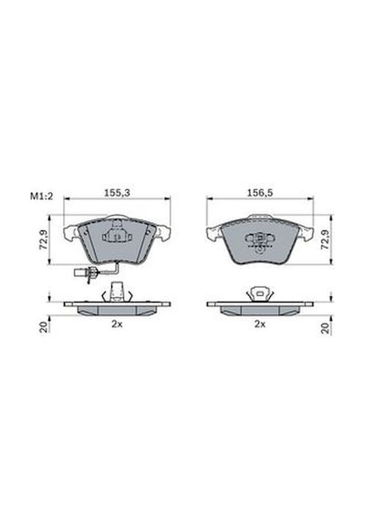 Audi A6 2.4 2004-2008 Bosch Ön Balata 23801