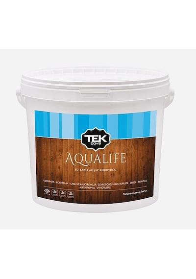 Tek Aqualıfe Su Bazlı Ahşap Koruyucu Orman Yeşili 2,5 Lt