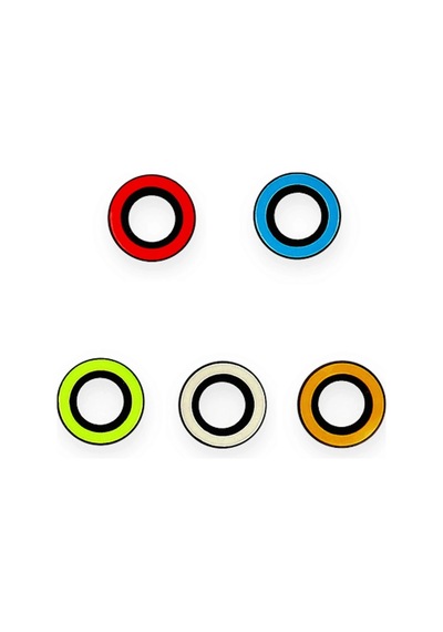 Mey İthalat Apple Uyumlu iPhone 12 Pro Neon Fosforlu Kamera Lens - Turuncu