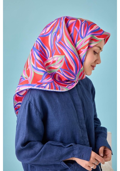 Silk Home Twill İpek Eşarp 11472-04 Narçiçeği, Pembe, Yeşil, Saks, Pudra
