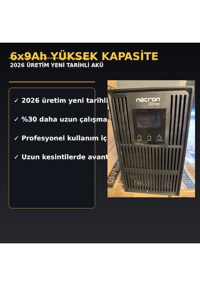 Elektrik Kesilince Pc Kapanmaz Ups 3kva Online 6x9ah %30 Uzun Süre