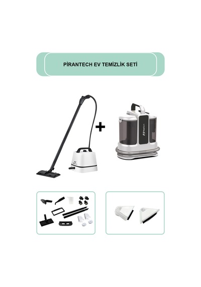 PiranTech CB-102A Buharlı Temizlik Makinesi + KT-703 Koltuk ve Halı Yıkama Makinesi