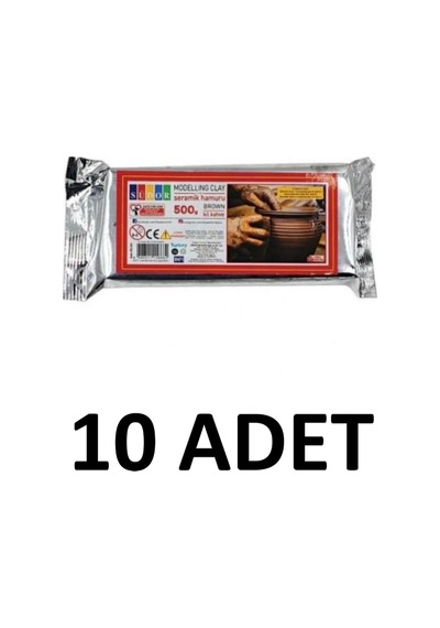 Kahverengi Kil Hamuru 500 Gr X 10 Adet 5 Kg Hava İle Kuruyan Seramik & Heykel Kili Doğal Modelle