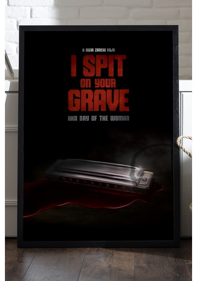 Mezarına Tüküreceğim Siyah Ahşap Çerçeveli Poster, Film Duvar Tablosu