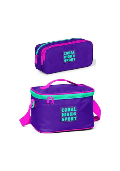 Coral High Sport Mor Beslenme Ve Kalem Çantası Okul Seti