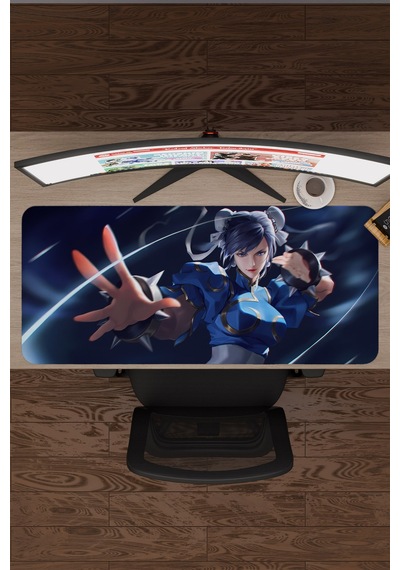 Street Fighter Kaymaz Dikişli Kauçuk Oyuncu Mousepad V5 - 90x40 Xxl Gaming Mouse Pad Fare Altlığı