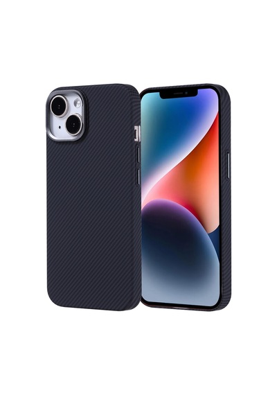 Apple iPhone Uyumlu 14 Kılıf Ultra İnce Karbon Tasarımlı Ve Magsafeli Cabix Premium Kapak Siyah