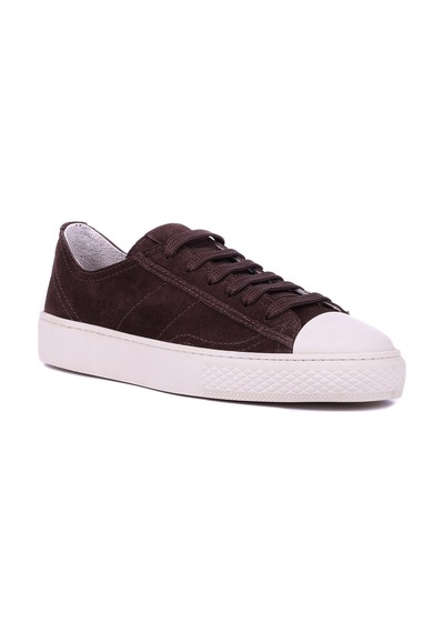 Shoetyle - Hakiki Süet Deri Kahverengi Erkek Sneaker - 666-0386 -1576 Kahve Rengi