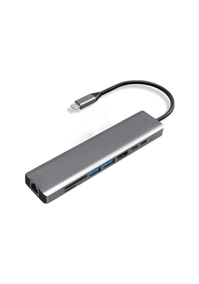 Type-c To Hdtv Multifunction Adapter 8 Port Kablo .