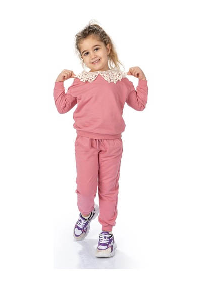 Dantel Yaka İkiiplik Kız Eşofman Takım Mnk0574 001