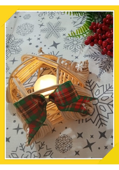Bambu Noel Mumluk 3'lü Tealight Bej