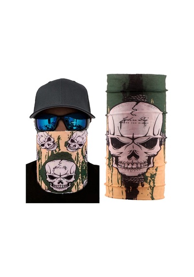 Astrid T Özel Üretim Sporcu Stil Tarz Motorcu Boyunluk Baf Buff Bandana 25x48 Cm Model 5 Çok Renkli