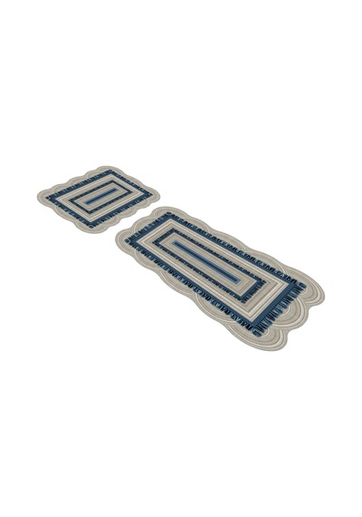 Alanur Begonya Lazer Kesim 2 Li Banyo Takimi St210163mv Krem Mavi