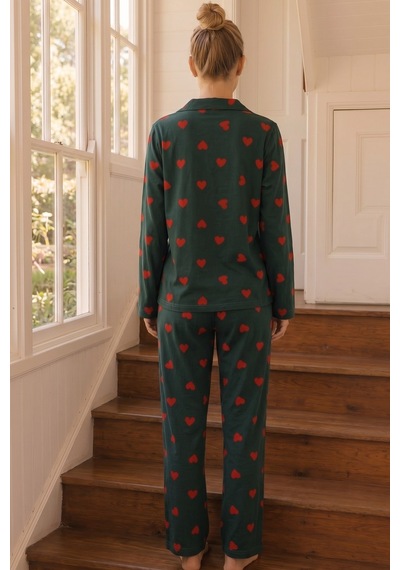 Siyah İnci Desenli Termal Kumaşlı Ultra Soft Yumuşak Düğmeli Örme Pijama Takımı 26226105 Yeşil Siyah İnci Desenli Termal Kumaşlı Ultra Soft Yumuşak Düğmeli Örme Pijama Takımı 26226105 Yeşil