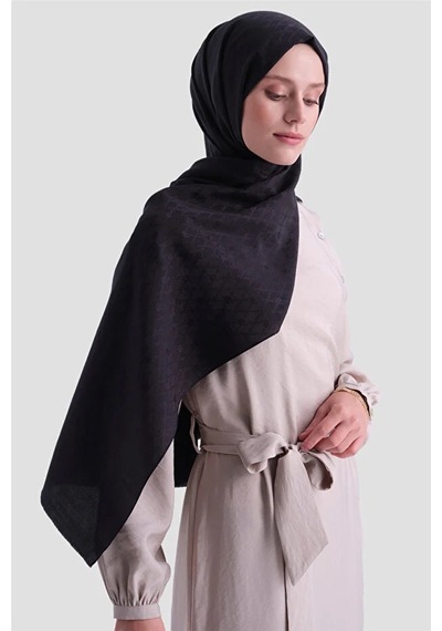 Armine Elegance Pamuk - İpek Şal P3001 Siyah