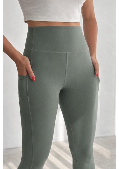 Balenbi Haute Kadın Yüksek Bel Toparlayıcı Çift Cepli Leggings Fitness Tayt 1092 Açık Haki Balenbi Haute Kadın Yüksek Bel Toparlayıcı Çift Cepli Leggings Fitness Tayt 1092 Açık Haki