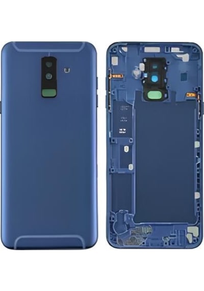 Samsung Galaxy Uyumlu A6 Plus - Sm-a605f Full Kasa Arka Kapak Takım Mavi
