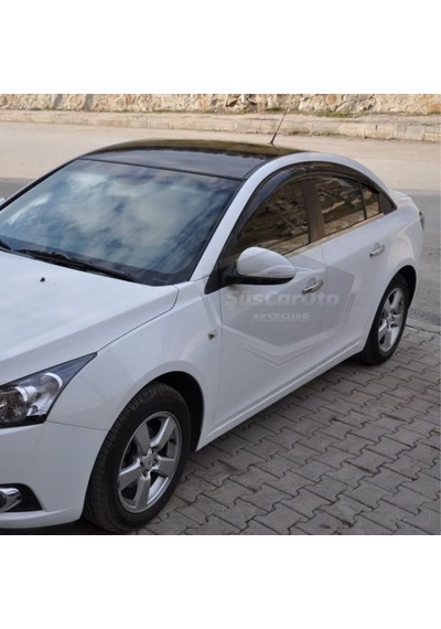 Chevrolet Cruze Uyumlu Mugen Cam Rüzgarlığı Seti Piano Black 4'lü İthal (00) (ŞüsCarOto Aksesuar)