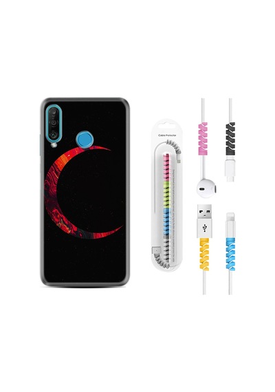 Huawei P30 Lite Kılıf Kablo Koruyuculu Red Moons 1747