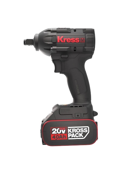 Kress Kub30.2set 20volt/4.0ah. Li-ion Çift Akülü 300nm Kömürsüz Profesyonel Şarjlı Somun Sıkma + 4 P