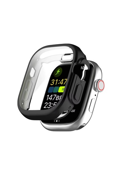 Caseonn Apple Watch Ultra 3 49mm Kılıf Ekran Korumalı 360 Tam Koruma Siyah