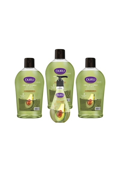 Organik İçerikli Avokado Sıvı Sabun 1500 Ml 3 Adet + 500 Ml 1 Adet
