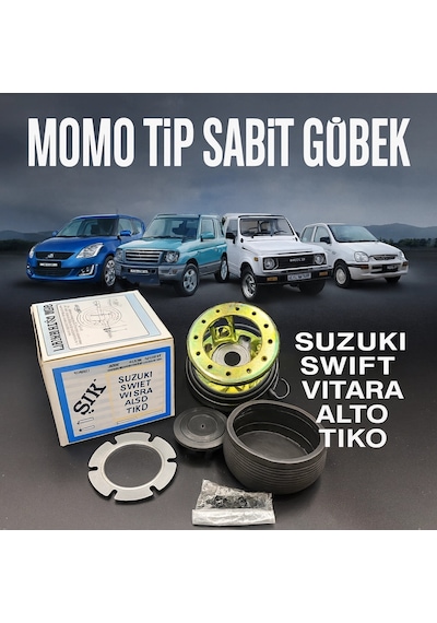 Suzuki Swift-alto-vitara-samurai-tiko İçin Özel Spor Direksiyon Göbeği Momo Tip Karma