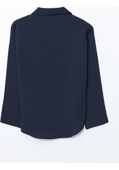 Lcw Vision Lacivert Regular Fit Kadın Gömlek