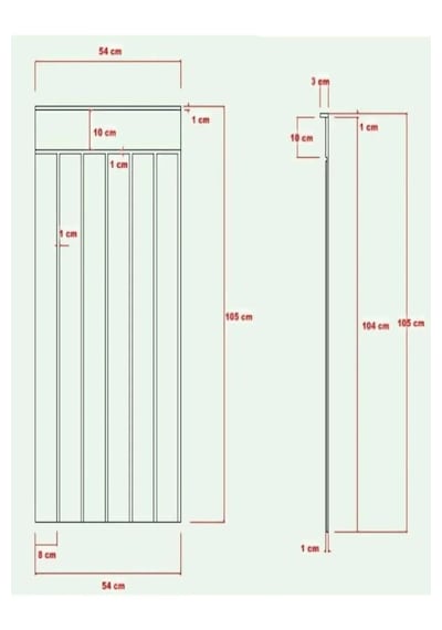 Dekoratif, Duvar Çıtası, Ahşap Duvar Paneli 54x102 3 Lü Paket