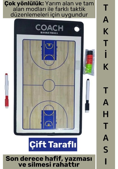 Basketboltaktik Profesyonel Amatör Tam Yarı Saha Çift Taraflı Mıknatıslı Basketbol Taktik Tahtası
