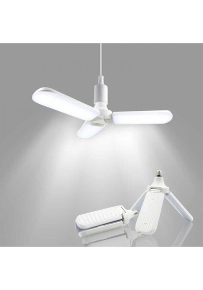 3 Kanatlı Pervane Led Ampul 45 Watt Beyaz Işık Aydınlatma Lambası Tekli Beyaz Işık E27 Led Ampul 50